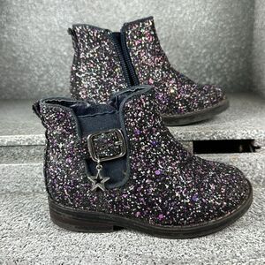 Cupcake Couture Lil Dazzle Sparkle Ankle Boots Toddler Size 6
